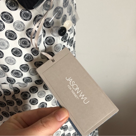 Jason Wu Target Bicycle Wheel Pinwheel Print Silky Shift Dress - Picture 4 of 7